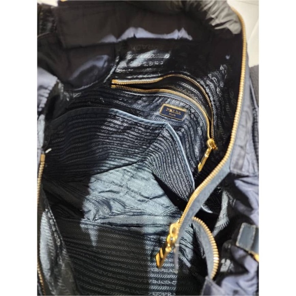 Authentic Prada Tessuto Nylon Diaper Bag Navy Blue/Black - Picture 11 of 13